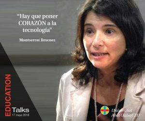 Montse Jiménez EDUCATION Talks 17 Mayo 2018 Evento Educativo